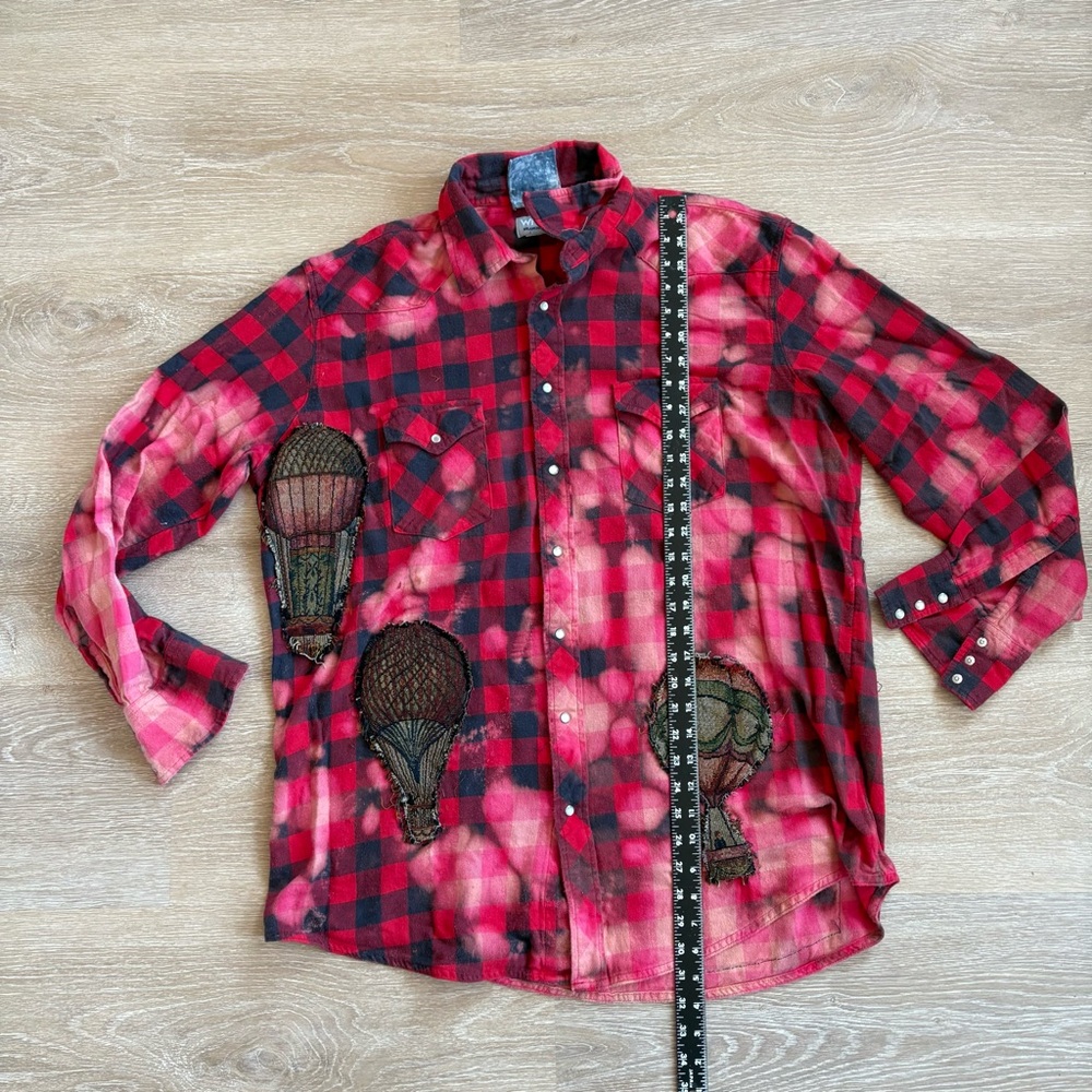 Grateful Dead Upcycled Patchwork Flannel - image 6